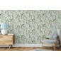 DUTCH WALLCOVERINGS Papel pintado Flamingo verde menta