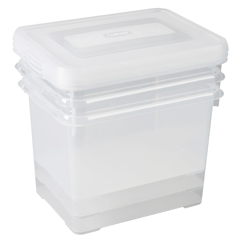 Curver Juego de cajas de almacenamiento Handy transparente 3x20L Curver Juego de cajas de almacenamiento Handy transparente 3x20L