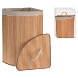 Bathroom Solutions Cesto para la colada esquinero bambú