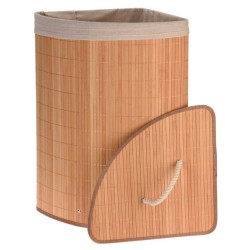 Bathroom Solutions Cesto para la colada esquinero bambú