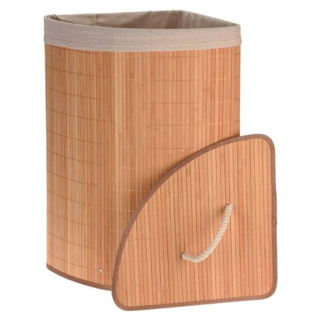 Bathroom Solutions Cesto para la colada esquinero bambú