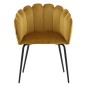 Venture Home Silla de comedor Limhamn terciopelo negro y amarillo Venture Home Silla de comedor Limhamn terciopelo negro y amarillo