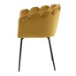 Venture Home Silla de comedor Limhamn terciopelo negro y amarillo Venture Home Silla de comedor Limhamn terciopelo negro y amarillo