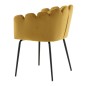 Venture Home Silla de comedor Limhamn terciopelo negro y amarillo Venture Home Silla de comedor Limhamn terciopelo negro y amarillo