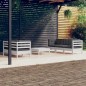vidaXL Muebles de jardín 6 pzas con cojines antracita madera de pino