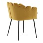 Venture Home Silla de comedor Limhamn terciopelo negro y amarillo Venture Home Silla de comedor Limhamn terciopelo negro y amarillo