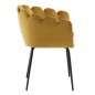 Venture Home Silla de comedor Limhamn terciopelo negro y amarillo Venture Home Silla de comedor Limhamn terciopelo negro y amarillo