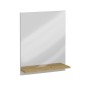FMD Espejo de pared con estante roble artesanal 54,5x13,5x67,5 cm FMD Espejo de pared con estante roble artesanal 54,5x13,5x67,5 cm