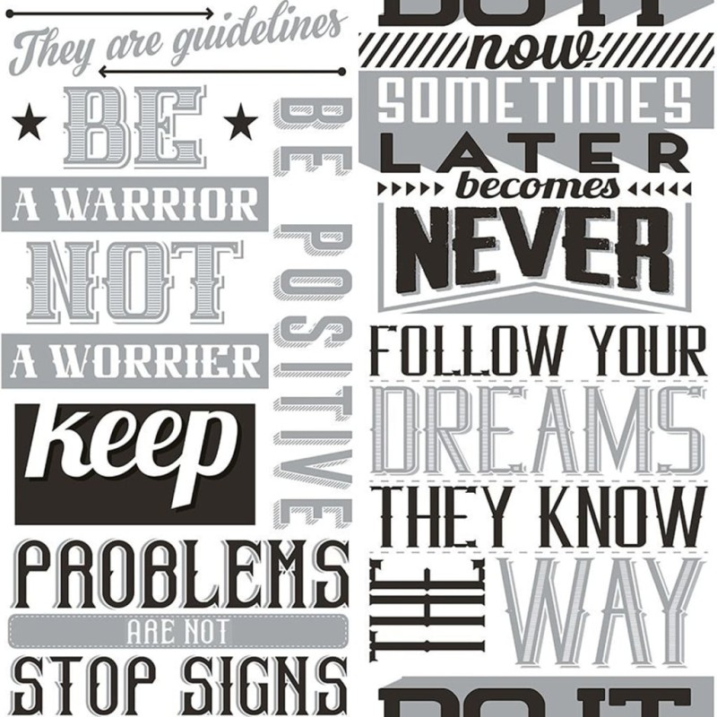 Noordwand Papel pintado Friends&Coffee Words and Letters negro blanco Noordwand Papel pintado Friends&Coffee Words and Letters negro blanco