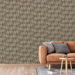 DUTCH WALLCOVERINGS Papel pintado Galactic marrón y blanco