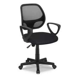 Rousseau Silla de oficina Hippa de poliéster negro