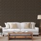 DUTCH WALLCOVERINGS Papel pintado Geometric negro y dorado