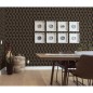 DUTCH WALLCOVERINGS Papel pintado Geometric negro y dorado