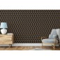 DUTCH WALLCOVERINGS Papel pintado Geometric negro y dorado