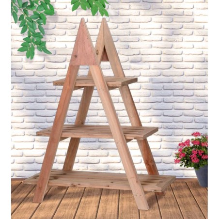 H&S Collection Estantería para plantas 3 niveles madera 48x32x79 cm
