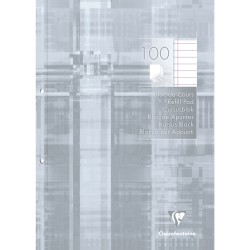 Clairefontaine Recambio de 100 hojas A4 2 orificios rayado margen 5uds