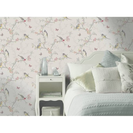 DUTCH WALLCOVERINGS Papel pintado Phoebe lila