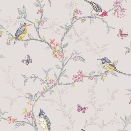 DUTCH WALLCOVERINGS Papel pintado Phoebe lila