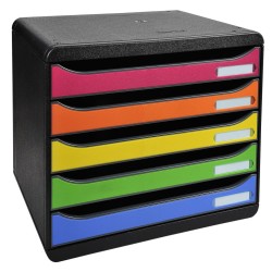 Exacompta Set cajones para escritorio Plus Horizon 5 cajones Harlequin