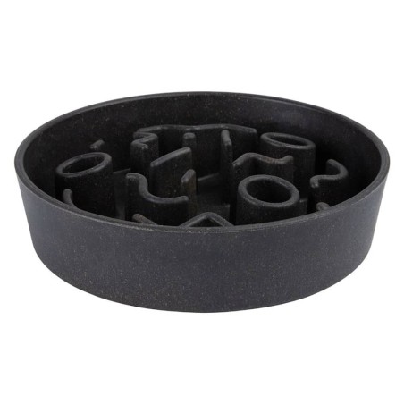 DISTRICT70 Comedero lento para perros bambú gris oscuro 21 cm
