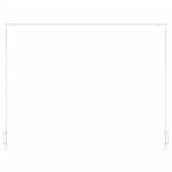 Esschert Design Barra de mesa decorativa con abrazadera blanco