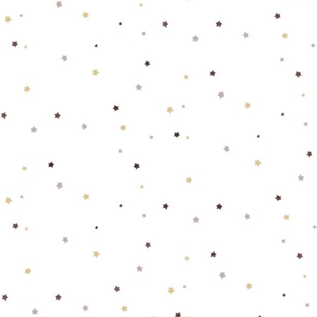 Noordwand Papel pintado Mondo baby Little Stars beige y blanco