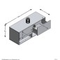 FMD Banco de almacenaje con 2 cajones roble y blanco 108,9x41,7x46,1cm FMD Banco de almacenaje con 2 cajones roble y blanco 108,9x41,7x46,1cm
