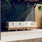 vidaXL Juego de muebles de jardín 4 pzas y cojines madera maciza pino vidaXL Juego de muebles de jardín 4 pzas y cojines madera maciza pino