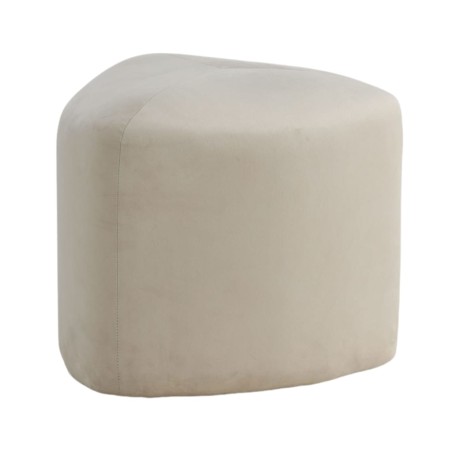 Venture Home Puf de terciopelo blanco Peg 46x46x41 cm