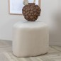 Venture Home Puf de terciopelo blanco Peg 46x46x41 cm Venture Home Puf de terciopelo blanco Peg 46x46x41 cm