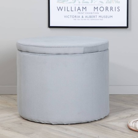 Venture Home Puf Dunken pana gris 51x51x43 cm