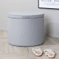 Venture Home Puf Dunken pana gris 51x51x43 cm Venture Home Puf Dunken pana gris 51x51x43 cm