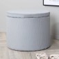 Venture Home Puf Dunken pana gris 51x51x43 cm Venture Home Puf Dunken pana gris 51x51x43 cm
