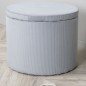Venture Home Puf Dunken pana gris 51x51x43 cm Venture Home Puf Dunken pana gris 51x51x43 cm