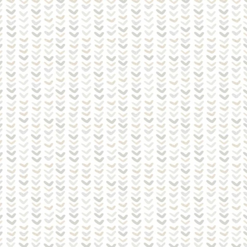 Noordwand Papel pintado Mondo baby Small Harts blanco y gris
