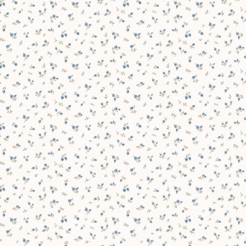Noordwand Papel pintado Blooming Garden 6 Little Roses blanco y azul 
