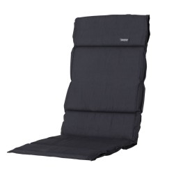 Madison Cojín para silla Basic fibra negro 125x50 cm