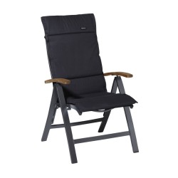 Madison Cojín para silla Basic fibra negro 125x50 cm