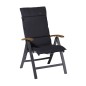Madison Cojín para silla Basic fibra negro 125x50 cm Madison Cojín para silla Basic fibra negro 125x50 cm