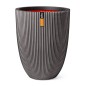 Capi Jarrón elegante Groove gris antracita 46x58 cm Capi Jarrón elegante Groove gris antracita 46x58 cm
