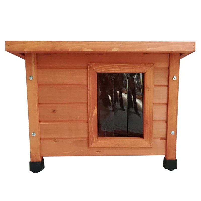 @Pet Casa de exterior de gato XL madera marrón 68,5x54x51,5 cm @Pet Casa de exterior de gato XL madera marrón 68,5x54x51,5 cm