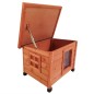 @Pet Casa de exterior de gato XL madera marrón 68,5x54x51,5 cm @Pet Casa de exterior de gato XL madera marrón 68,5x54x51,5 cm