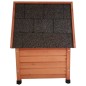 @Pet Casa de exterior de gato XL madera marrón 68,5x54x51,5 cm @Pet Casa de exterior de gato XL madera marrón 68,5x54x51,5 cm