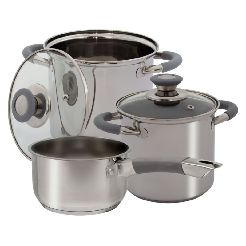 Eurotrail Batería de cocina Dunbar 3 piezas acero inoxidable Eurotrail Batería de cocina Dunbar 3 piezas acero inoxidable