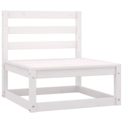 vidaXL Set de muebles de jardín 3 pzas con cojines madera pino blanco