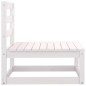 vidaXL Set de muebles de jardín 3 pzas con cojines madera pino blanco vidaXL Set de muebles de jardín 3 pzas con cojines madera pino blanco