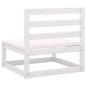 vidaXL Set de muebles de jardín 3 pzas con cojines madera pino blanco vidaXL Set de muebles de jardín 3 pzas con cojines madera pino blanco