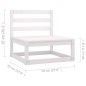 vidaXL Set de muebles de jardín 3 pzas con cojines madera pino blanco vidaXL Set de muebles de jardín 3 pzas con cojines madera pino blanco
