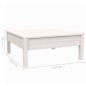 vidaXL Muebles de jardín 3 pzas y cojines blanco madera maciza pino vidaXL Muebles de jardín 3 pzas y cojines blanco madera maciza pino