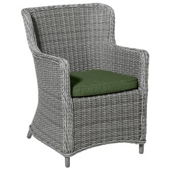 Madison Cojín para silla de mimbre de jardín Panama verde 48x48 cm